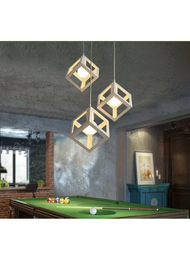 HUA QIANG WANG Modern Industrial Pendant Light 1-Head/3-Head Black Ceiling Lamp, Adjustable Height Hanging Chandelier Lighting Fixture for Kitchen Island,Living Room,Dining Room,Bedroom - Image 3