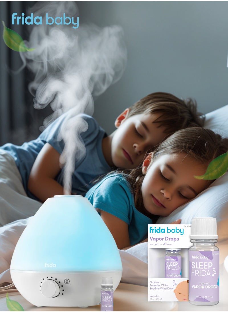 fridababy - Sleep Frida Vapor Drops - Organic Lavender Essential Oil for Bath & Diffuser, Soothing Calming Vapors for Baby Relaxation & Bedtime, 9.5ml - Image 1