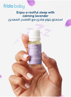 فريدا بيبي سليب فريدا قطرات البخار - زيت اللافندر العطري العضوي للحمام وجهاز الترطيب، بخار مهدئ ومريح لنوم هادئ للأطفال، 9.5 مل  - Image 4