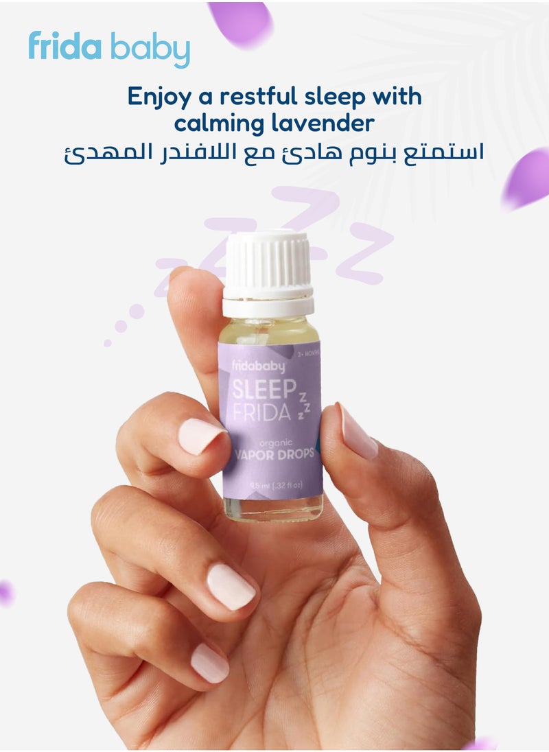 fridababy - Sleep Frida Vapor Drops - Organic Lavender Essential Oil for Bath & Diffuser, Soothing Calming Vapors for Baby Relaxation & Bedtime, 9.5ml - Image 1
