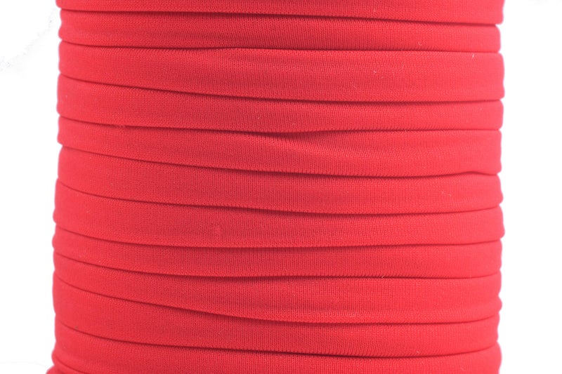 KONMAY 5mm Stretchy Spandex Fabric Cord 20 Yards Soft Knit Elastic Band for Sewing Sportswear Swimwear Jewelry Making Face Masks Headbands DIY Crafts