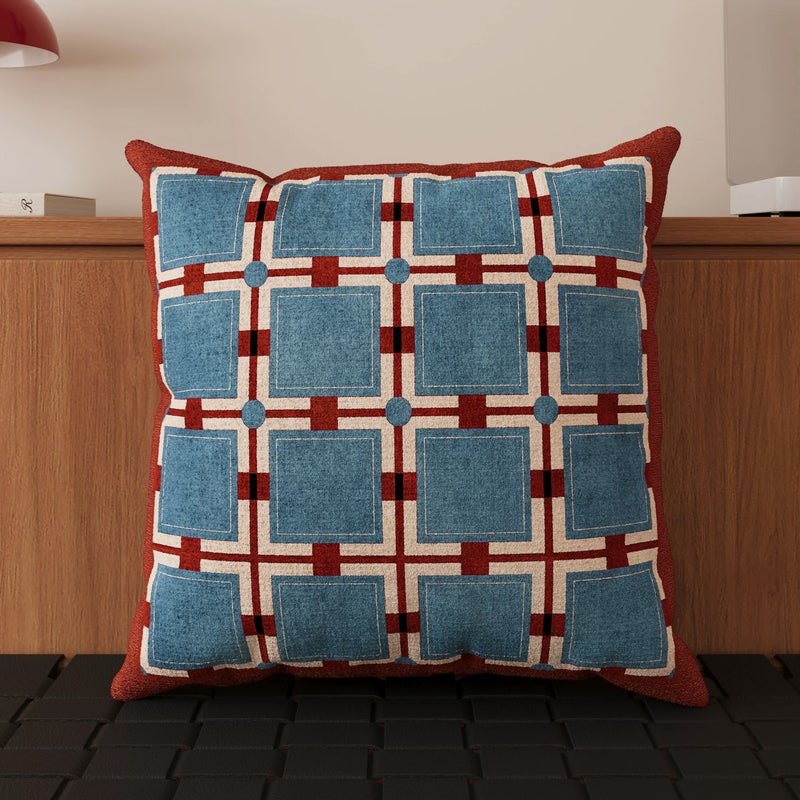 Dopamine Stripe Throw Pillow for Couch, Bauhaus Color Block Removable Cover, Office Nap Cushion - Image 5