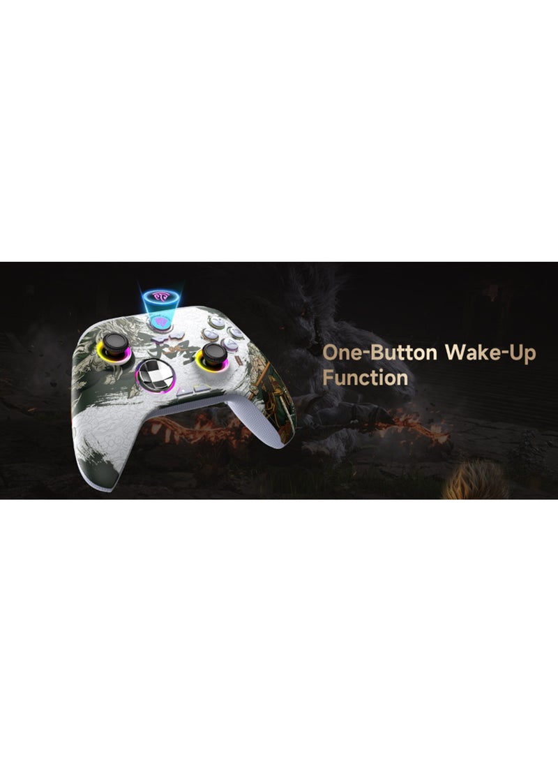 EasySMX Professional Gamepad EasySMX X15 WUKONG PC Controller - Enhanced Bluetooth Controller with Hall Joysticks/Hall Triggers/RGB Lighting - No Stick Drift, No Dead Zone - Work for PC, Android, Steam and Switch 1000mAh Battery 20 Hours Battery Life Customizable Back Keys One-Button Wake-Up Function Turbo Function 3 Adjustable Vibration Levels - Image 5