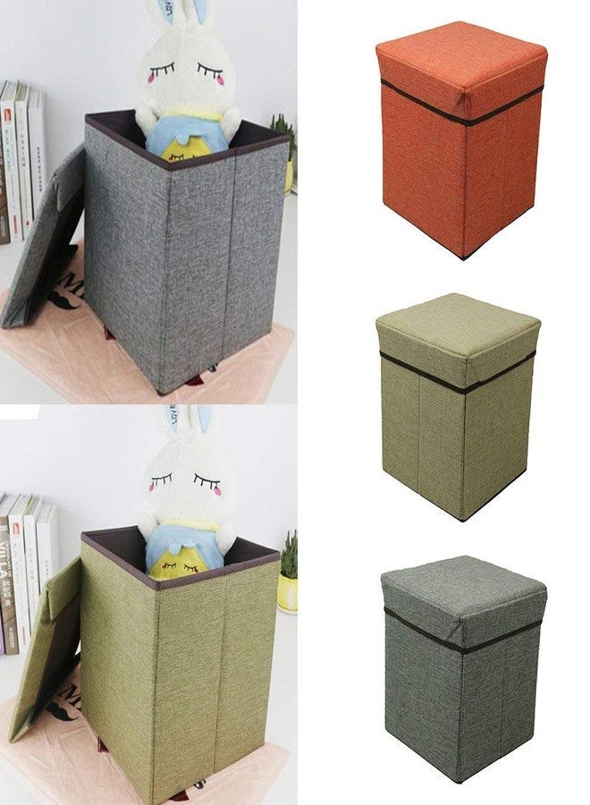 AAGNA Fabric Folding Organizer Storage Ottoman Bench Footrest Stool Coffee Table Cube, Camping Fishing Toys Chest Stool, Quick And Easy Assembly, Multi Colour (30X30X30 Cm) - Image 5