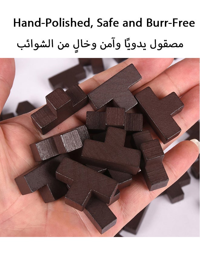 SHABILI 3D Wooden T Puzzle Brain Teaser Game for Kids and Adults Aged 6+ – Educational Desktop Puzzle Gift for Spatial Thinking and Problem Solving - Image 3