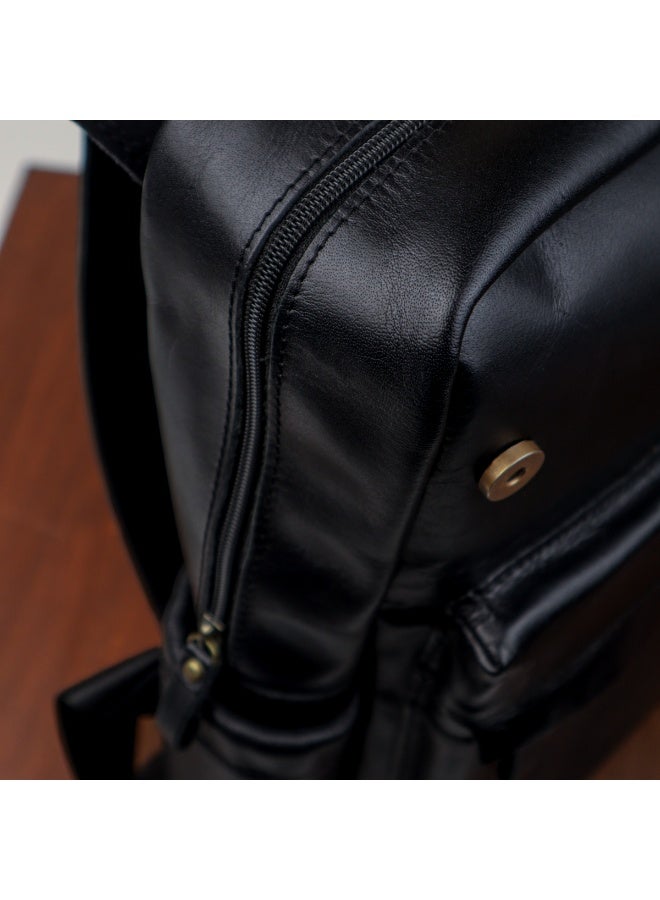 N-Elegance Premium Genuine Leather Laptop & Business Bag – Stylish, Durable, and Perfect for Work or Travel Black - Image 5