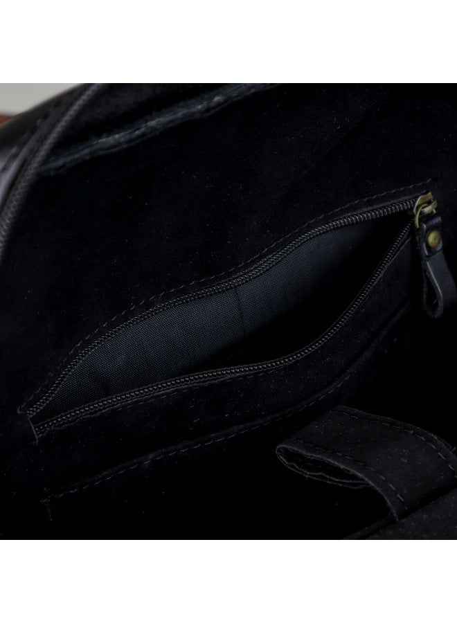 N-Elegance Premium Genuine Leather Laptop & Business Bag – Stylish, Durable, and Perfect for Work or Travel Black - Image 4