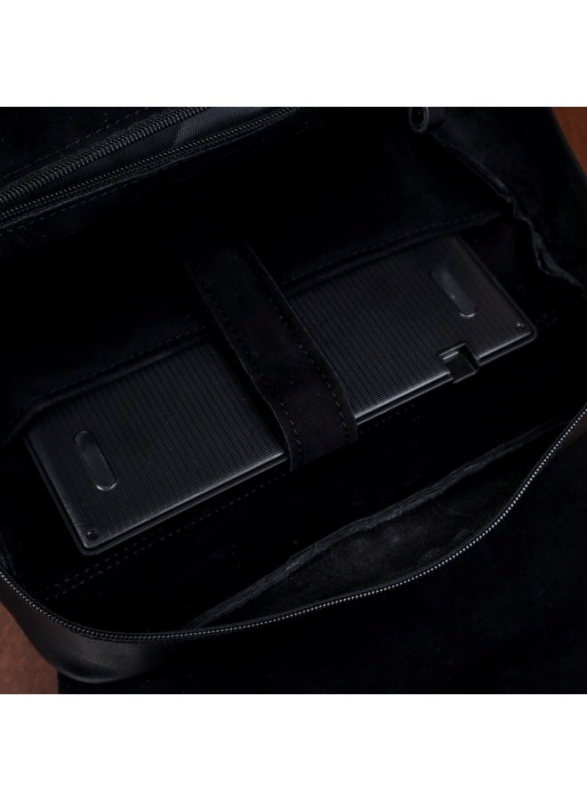 N-Elegance Premium Genuine Leather Laptop & Business Bag – Stylish, Durable, and Perfect for Work or Travel Black - Image 2