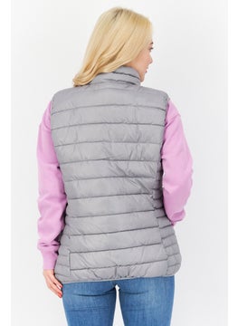 Women Quilted Puffer Vest Jacket, Light Grey - pzsku/Z40319C79CC802285154FZ/45/_/1726108931/1f66bd42-729b-442d-b4de-b77a90236035