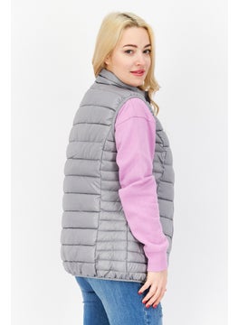 Women Quilted Puffer Vest Jacket, Light Grey - pzsku/Z40319C79CC802285154FZ/45/_/1726108958/d25e3611-238d-4540-8c53-d17674e4781c