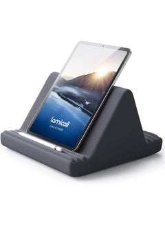 Lamicall Tablet Pillow Stand Pillow Soft Pad For Lap Tablet Holder Dock For Bed With 6 Viewing Angles For 4 13 Inch Tablets Like Ipad Pro 11 13 Air Mini Kindle Galaxy Tab E Reader Dark Gray  - Image 1
