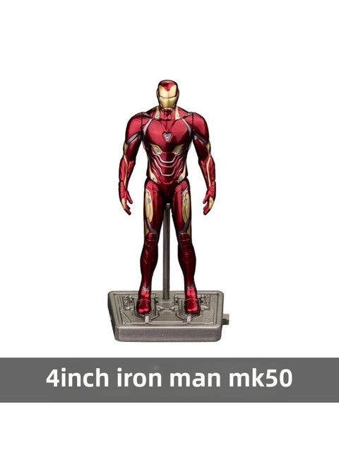 Zhongdong Iron Man Hand-made MK85 Marvel 3 Avengers 2 Mark 50 Luminous Action Figure Model Toy-Color:4inch Base Version Mk50 1921-50