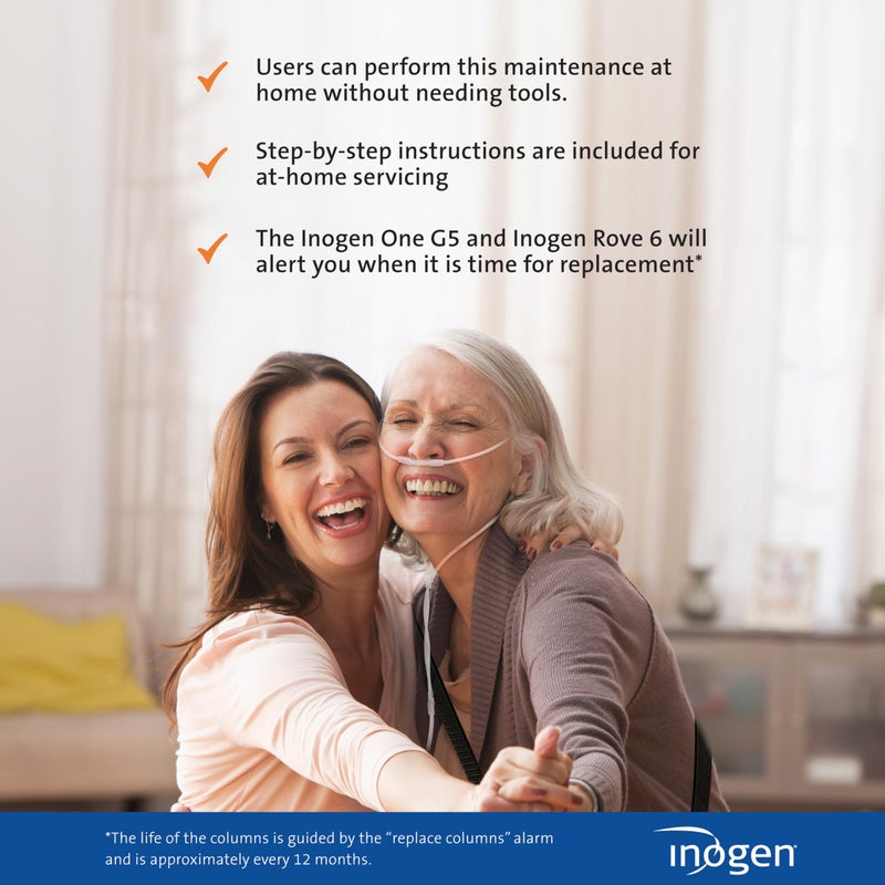Inogen Replacement Column Pair – Inogen Rove 6/Inogen One G5 - Oxygen Accessories - Two Removable Metal Columns - 1.19 lb., 2.90 in. W x 3.04 in. L x 6.55 in. H - Image 4