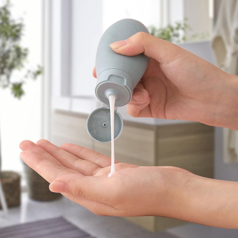 Harrods زجاجات سفر قابلة لإعادة التعبئة من هارودز لمنتجات العناية الشخصية، مجموعة من 3 زجاجات شامبو، زجاجات العناية الشخصية، حاويات صغيرة مضادة للتسرب - 60 مل، مجموعة من 3 ألوان متعددة | بلاستيك - Image 2