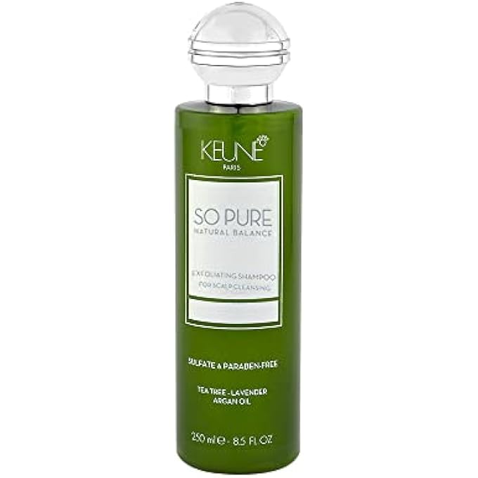 Keune SO PURE EXFOLIATE SHAMPOO, ANTI-DANDRUFF & SCALP PURIFYING CLEANSER, 8.5 FL OZ