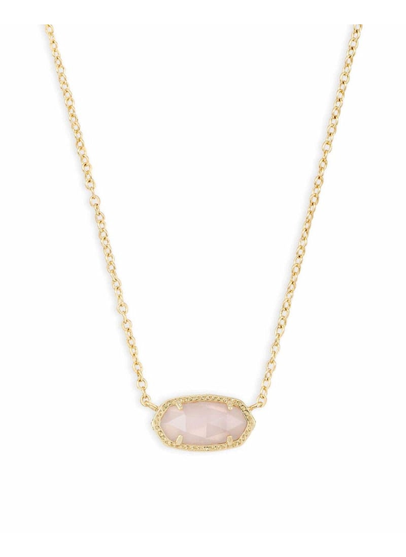 Kendra Scott Kendra Scott Elisa Pendant Necklace for Women, Fashion Jewelry, 14k Gold-Plated, Rose Quartz  - Image 1