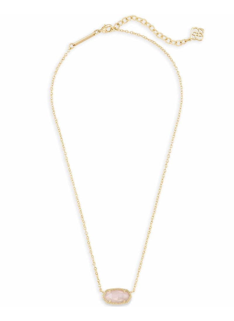 Kendra Scott Kendra Scott Elisa Pendant Necklace for Women, Fashion Jewelry, 14k Gold-Plated, Rose Quartz  - Image 2