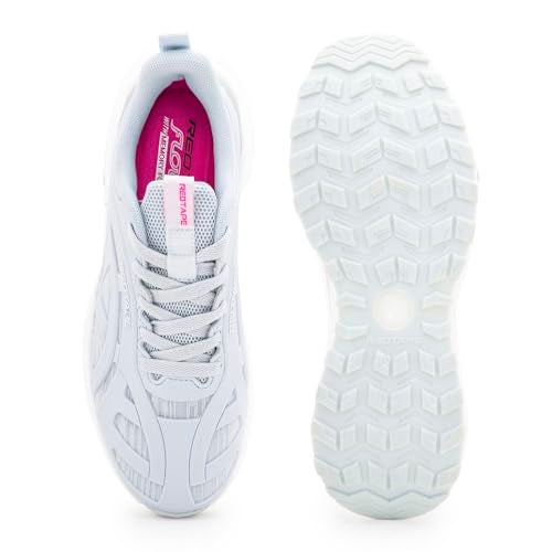 Red Tape Athleisure Sports Shoes for Women | Breathable Mesh, Lightweight Comfort, Lace-Up Fit & Stylish Performance White/Blue - Image 5