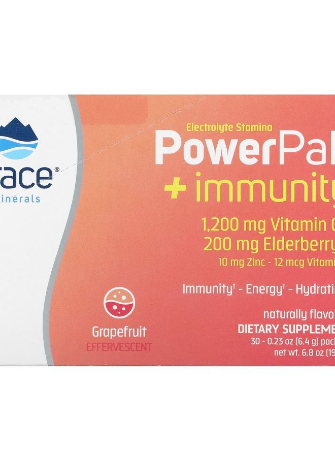 Trace Minerals باور باك + مناعة جريب فروت 30 عبوة 0.23 أونصة (6.4 جرام) لكل منها