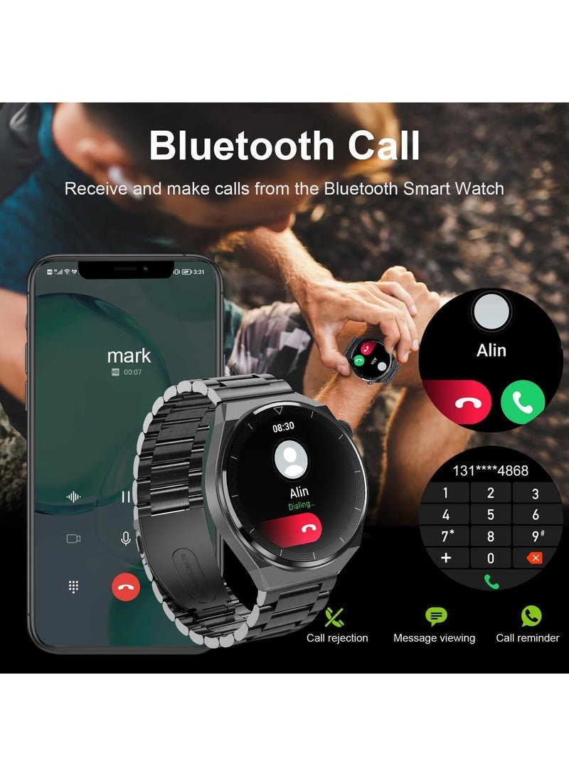 Smart Watch for Men with Bluetooth Calls, Fitness Tracker, Heart Rate, Blood Oxygen, Sleep Tracker, Health Watch, IP68 Waterproof for Android iOS (Black) - Image 2