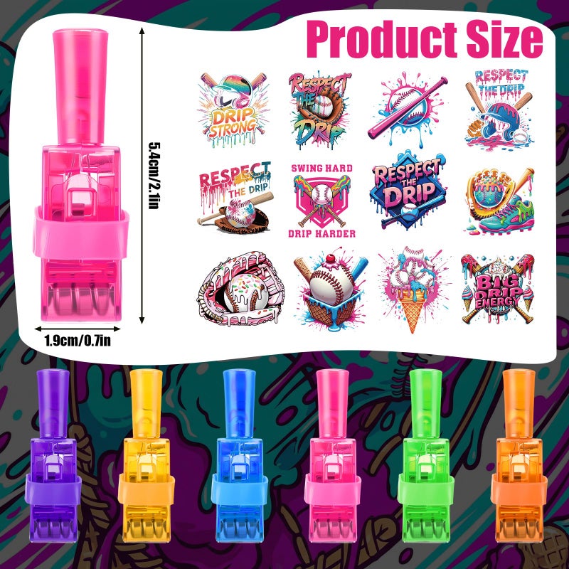 Tuanse 36 Pcs Ice Cream Drip Baseball Finger Lights Gifts Bulk for Kids Glow in the Dark Finger Lights Baseball Ice Cream Theme Birthday Party Decorations Supplies - Image 3