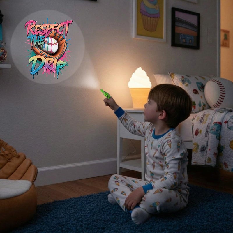 Tuanse 36 Pcs Ice Cream Drip Baseball Finger Lights Gifts Bulk for Kids Glow in the Dark Finger Lights Baseball Ice Cream Theme Birthday Party Decorations Supplies - Image 2