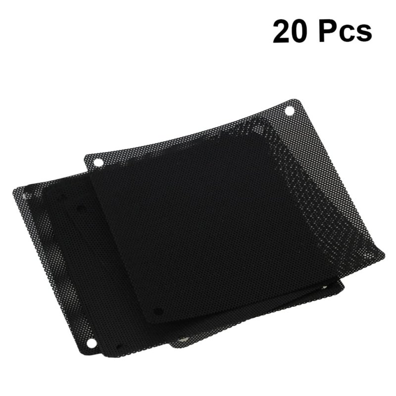 Black PVC Fan Covers For Computer Case 60Pcs Mesh Grills Dust Protection Easy Install - Image 4
