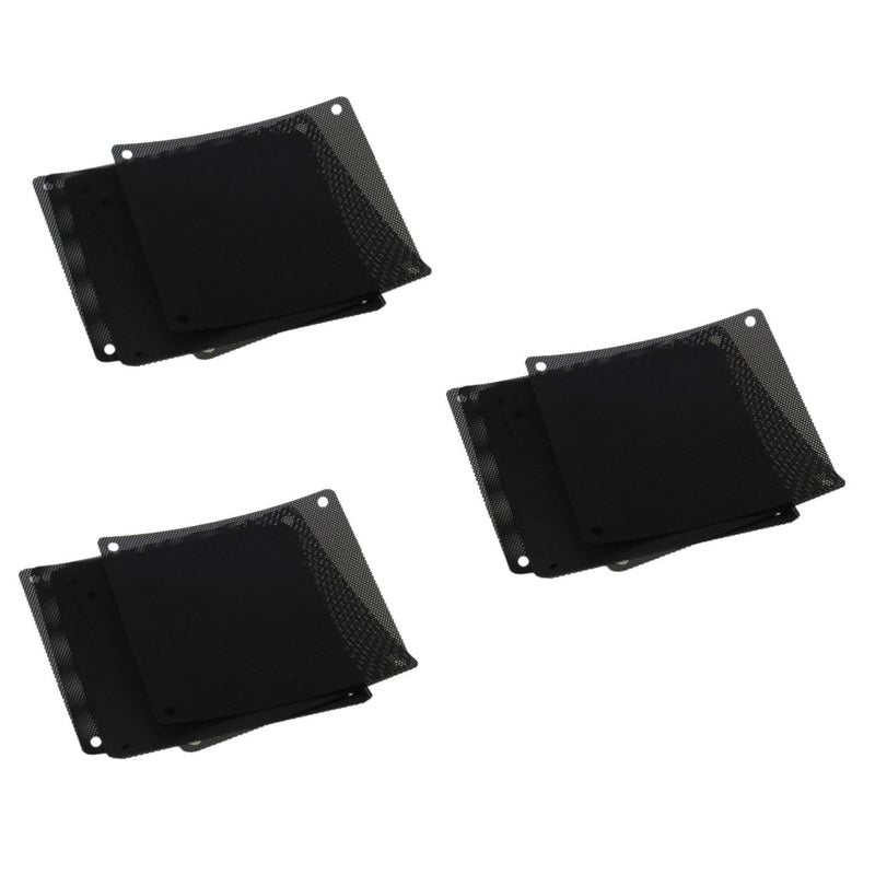 Black PVC Fan Covers For Computer Case 60Pcs Mesh Grills Dust Protection Easy Install - Image 2