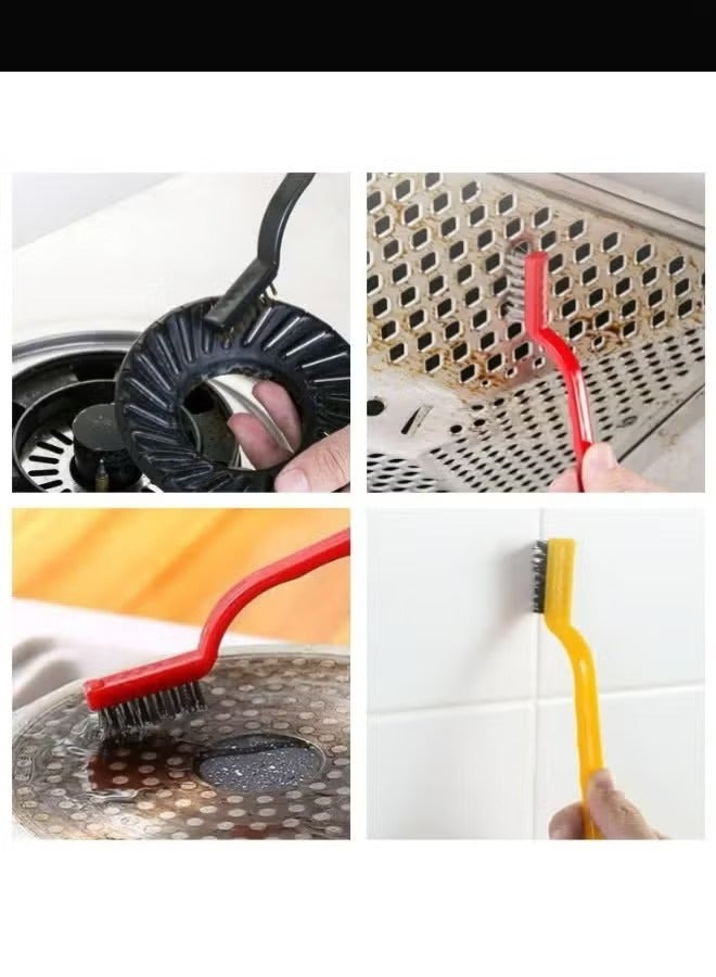 Set of 3 home gas stove cleaning brushes made of brass, nylon, and stainless steel - Image 2