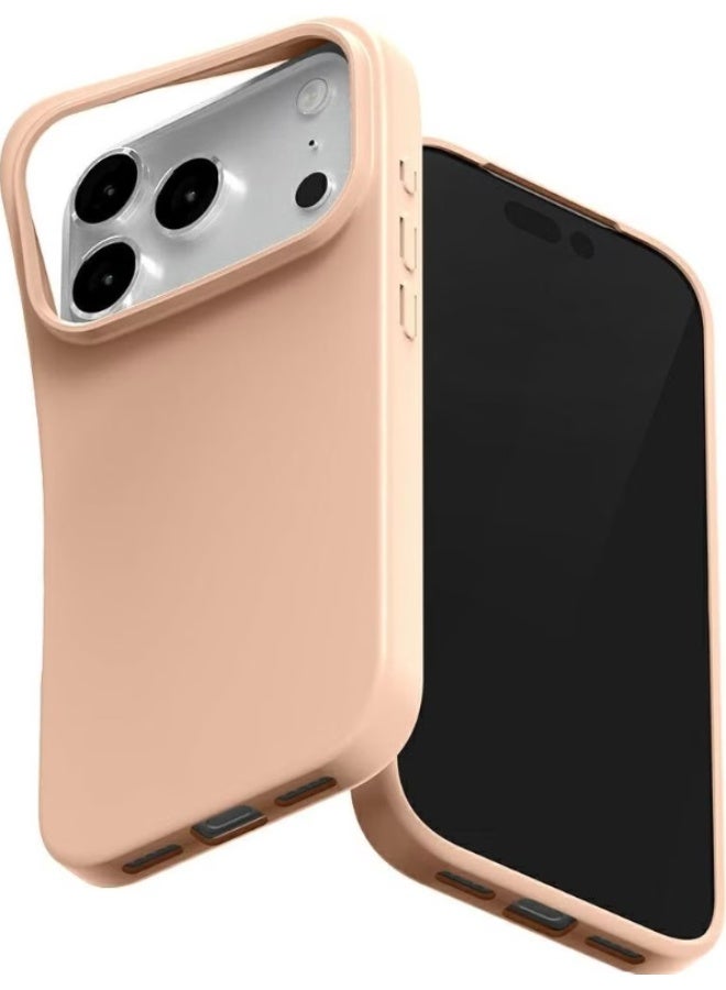 ACLIX Silicone Case Compatible with iPhone 17 Pro, Slim Liquid Silicone Phone Case with 3-Layer Soft Rubber Shockproof Bumper with TPU Lining (Sand)