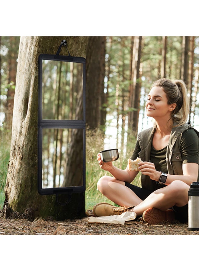 LPHUMEX Foldable Full Length Travel Mirror 33 Portable Shatterproof Hanging Mirror Folding Full Length Travel Makeup Mirror for Camping RV Small Spaces - Image 2