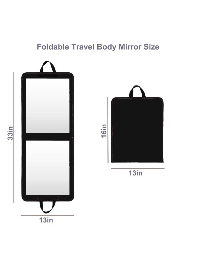 LPHUMEX Foldable Full Length Travel Mirror 33 Portable Shatterproof Hanging Mirror Folding Full Length Travel Makeup Mirror for Camping RV Small Spaces - Image 4