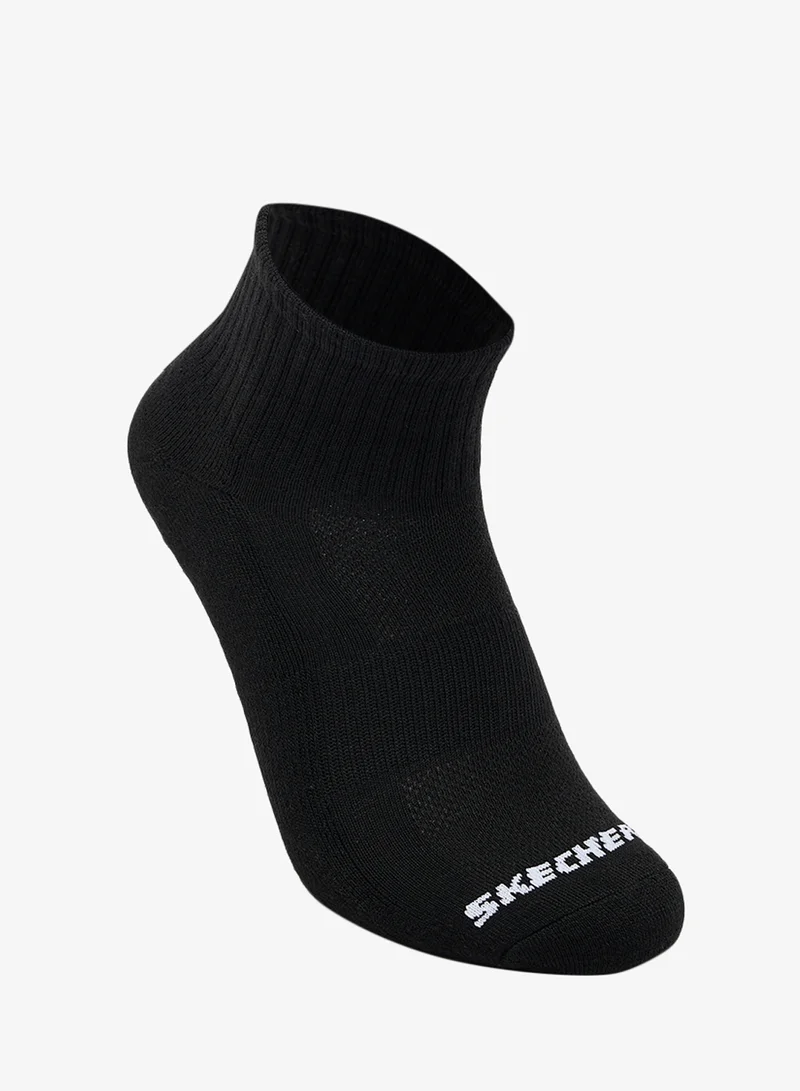 سكيتشرز جوارب قطنية نصف تيري بطول ثلاثة أرباع الطاقم عبوة من  قطع