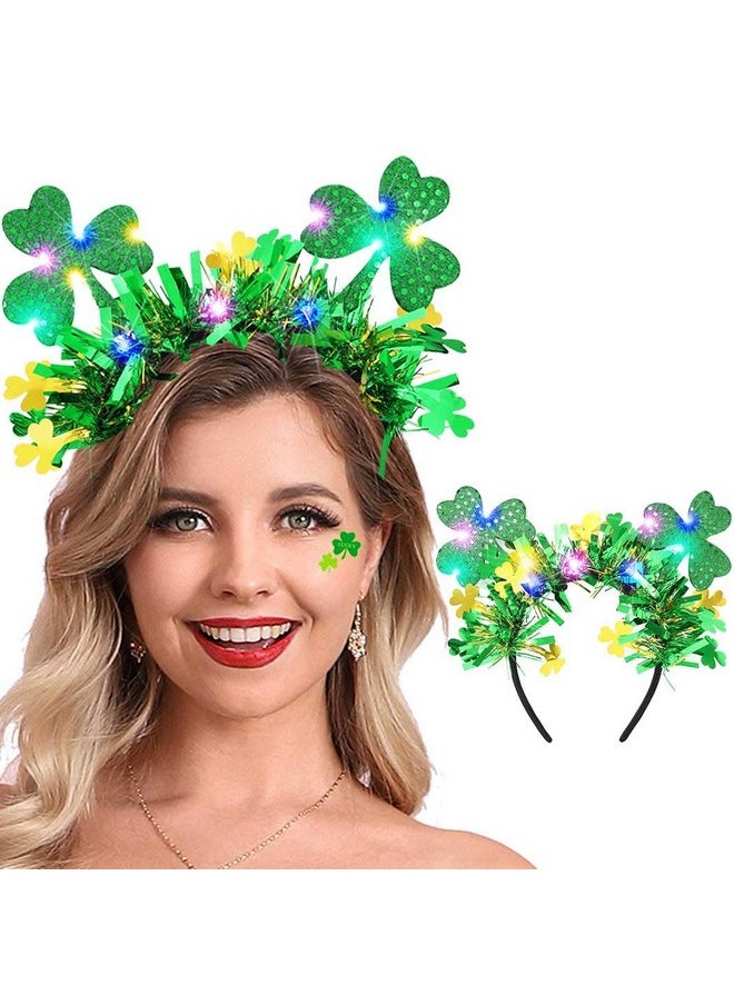 عصابة رأس مضيئة بضوء LED من Shamrock لعيد القديس باتريك، عصابة رأس أيرلندية لعيد القديس باتريك، إكسسوارات شعر للنساء - pzsku/Z40323A35A0E0803AD116Z/45/_/1735566897/9ae11321-7519-4914-8469-b17a26c6159e