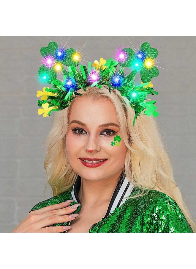 عصابة رأس مضيئة بضوء LED من Shamrock لعيد القديس باتريك، عصابة رأس أيرلندية لعيد القديس باتريك، إكسسوارات شعر للنساء - pzsku/Z40323A35A0E0803AD116Z/45/_/1735566909/a7526ff9-b3b6-4bf0-889a-db497ae0e239