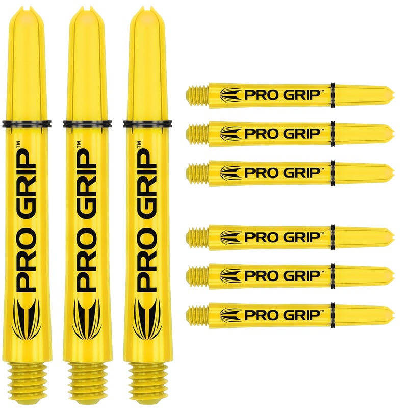 Target Darts Pro Grip Shafts â€“ Set of 9 | White, Medium-48mm | Dart Stems, Professional Darts Accessories, 2BA Shaft Multipack with Rings - Image 1