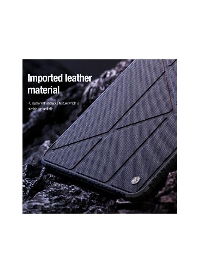 Nillkin Nillkin Bumper Pro PU Leather Case Designed For Apple iPad Pro 11 2024, Pen Holder/Shockproof Cover/Multi Angle Folding Style/Rear Camera Slide Cover - Blue - Image 2