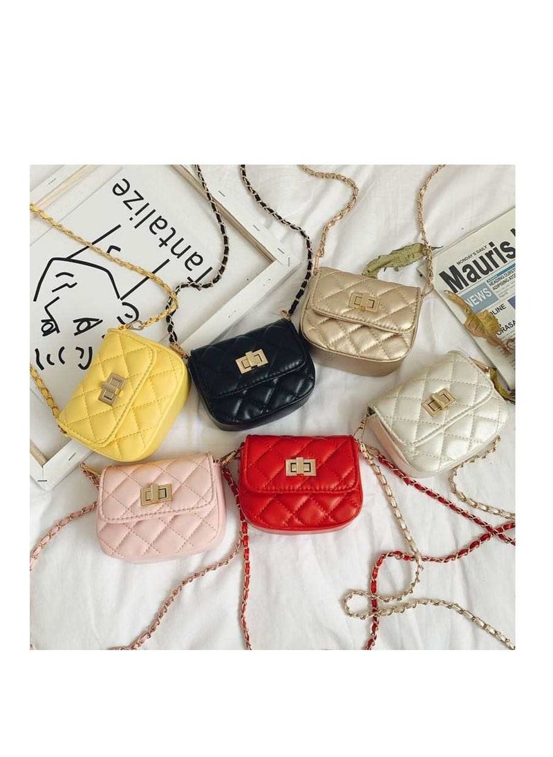 Lion Llama - White mini square crossbody bag for girls - Image 1