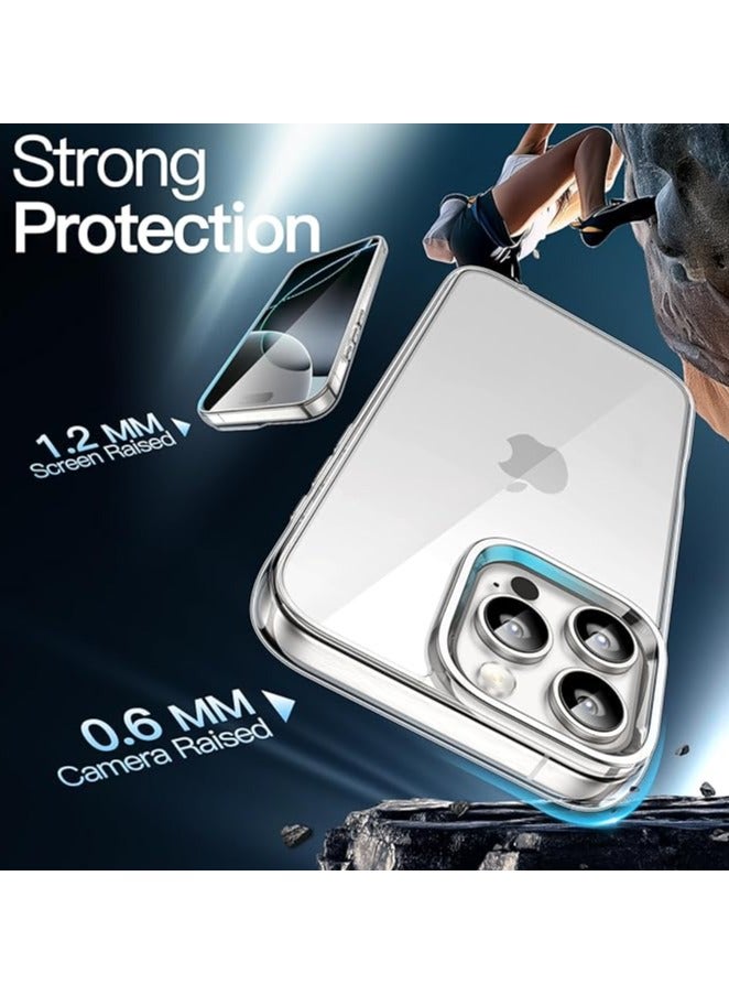 سبيس حافظة ايفون  16 برو شفاف, مقاوم للخدش والاصفرار، حماية من السقوط (سيليكون) - Image 3