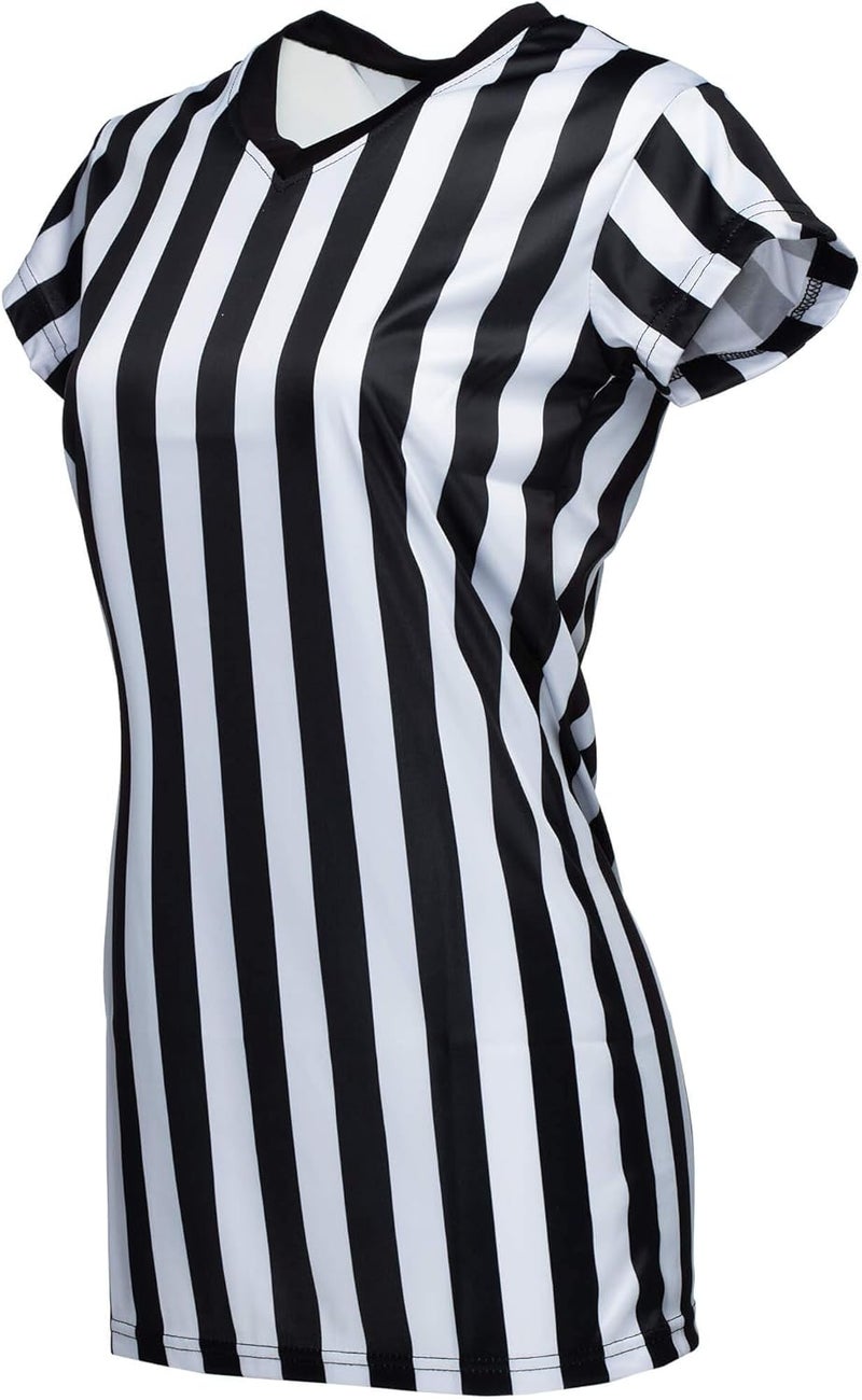 Murray Sporting Goods Women's Referee Shirt | Women's V-Neck Officials Jersey, Halloween Costume, or Waitress Uniform - Image 2