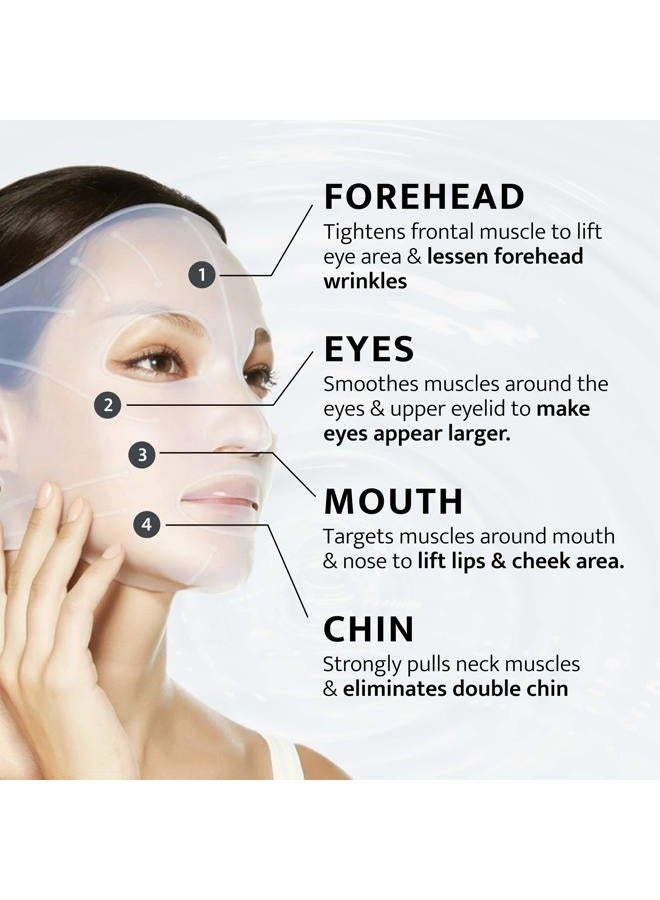 DOCTORCOS Silicone Skin Mask | Face Lifting Double Chin Reducer | V Line Lifting | Under Eye Mask | Forehead Wrinkles Treatment | Korean Skin Care - Image 4