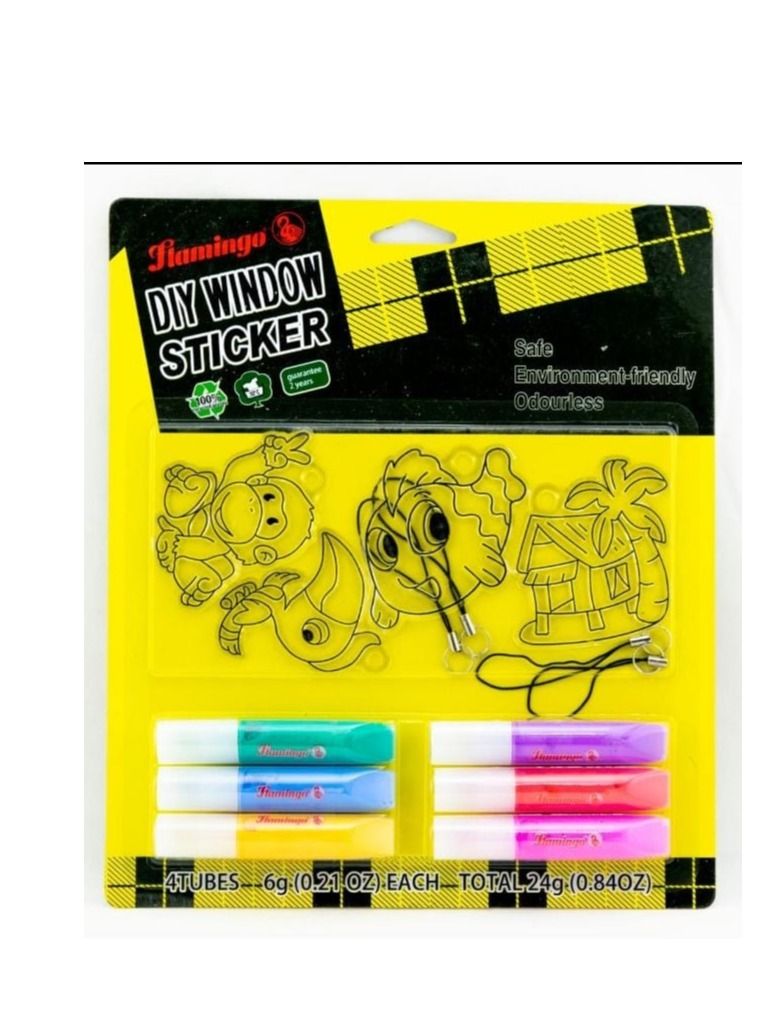 Flamingo DIY WINDOW STICKER 4TUBES GM