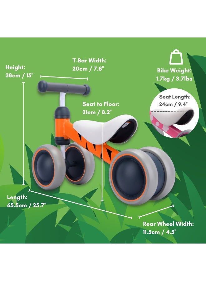 BoldCube Baby Balance Bike Benny Tiger (Orange) - Image 4