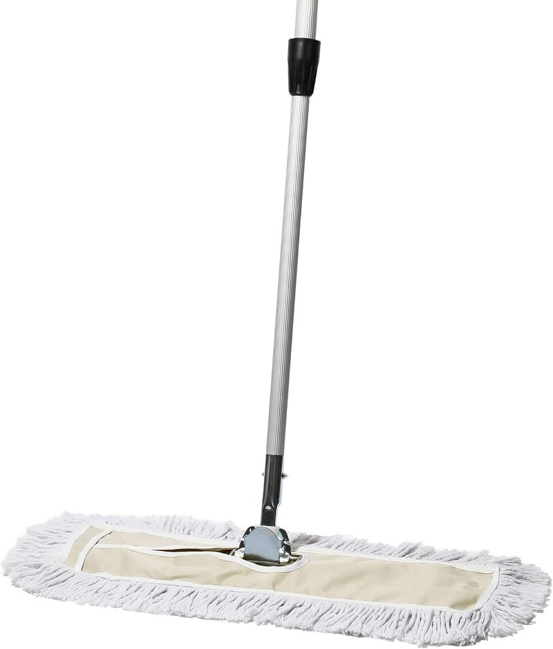 Tidy Tools Commercial Dust Mop – 24 Inch Floor Sweeper for Hardwood, Reusable Cotton Mop Head, Extendable Handle, Dry Mop for Floor Cleaning & Janitorial Supplies - Image 1