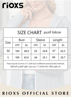 RIOXS Women's Zip-up Cardigan, Stylish Long Sleeve Hoodies with Special Texture, Comfortable Casual Coat with 2 Front Pockets, Suitable for Casual Occasions  - Image 4