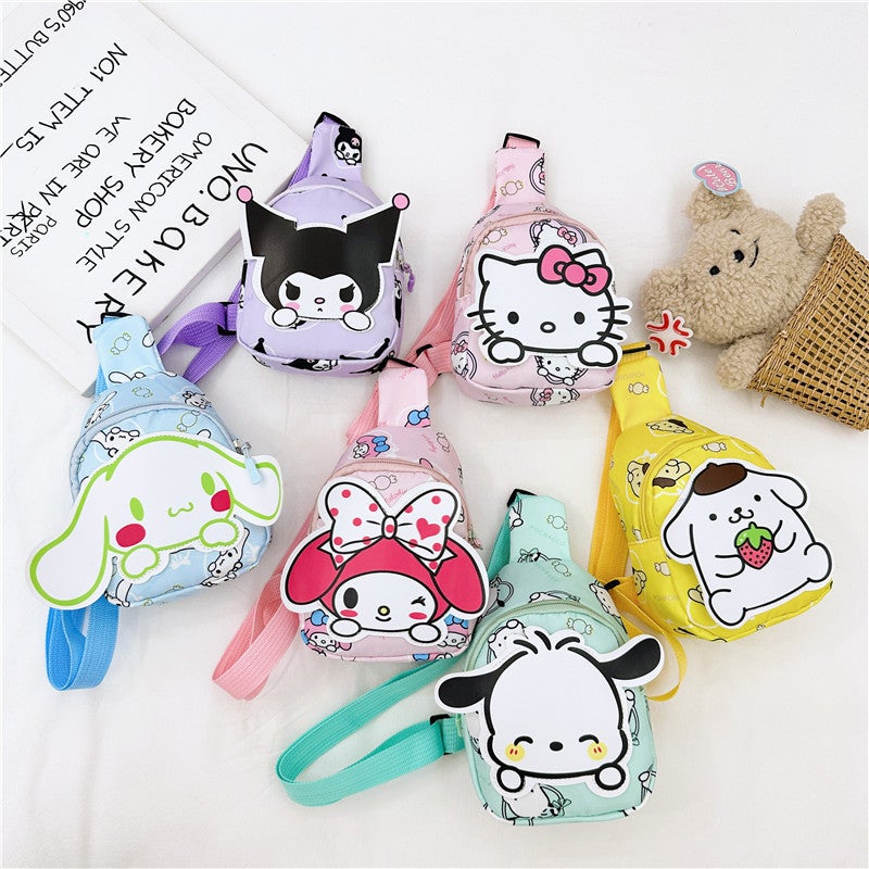 Cute Cartoon Children'S Bag, Baby Storage, Fashionable And Trendy Casual Small Backpack, Stylish Crossbody Chest Bag For Girls - Image 5