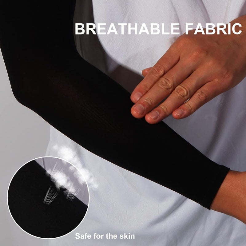 Feeke Arm Sleeves for Men and Women, UV Protection Cooling Arm Sleeves, 4-Pairs Anti-Slip Compression Sun Sleeves - Image 5