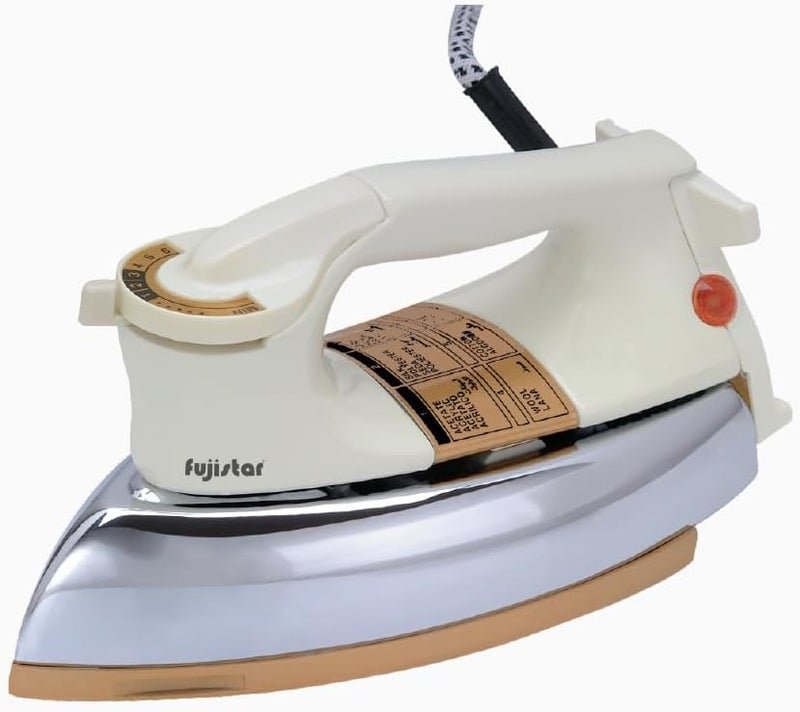 Heavy Dry Iron with Ceramic Golden Non-Stick Soleplate, Overheat Protection, 1.8 kg, 1000-1200W