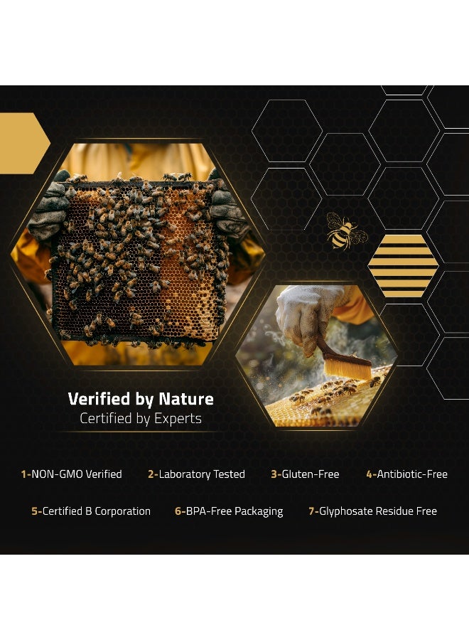 DW Power Power Honey 250g – A premium blend of raw German honey enriched with bee pollen, bee bread, and propolis, offering natural strength, vitality, and exceptional nutritional benefits. - Image 5