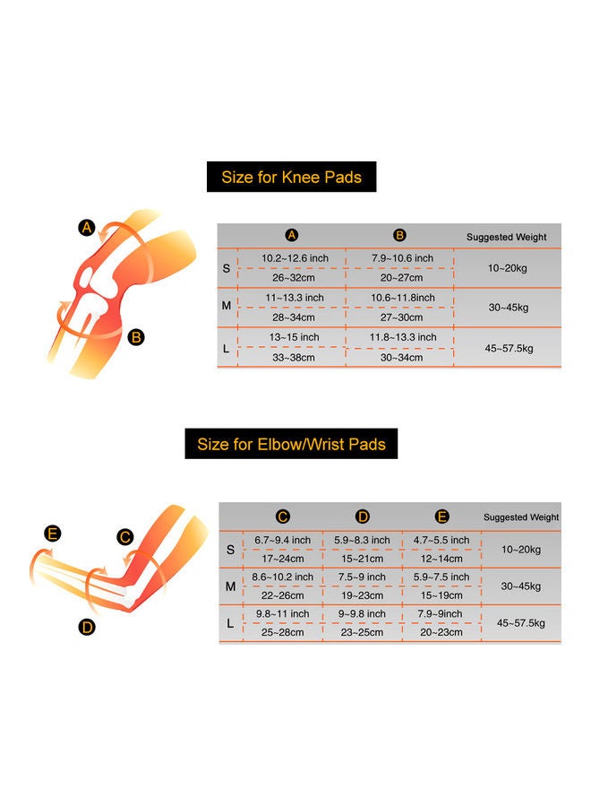 Protective Gear Set 7 in 1 Knee Elbow Pads Wrist Guards Helmet Multi Sports Safety Protection Pads for Kids Teenagers Scooter Skating Cycling 29.0x25.0x18.5cm - Image 2